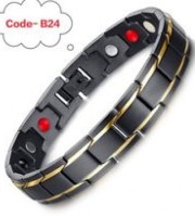 JP Black & Gold Titanium Bio Energy Bracelet B-24