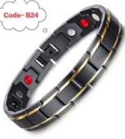 VN Titanium Black & Gold Bracelet B-24