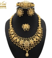 Dubai 21k Gold Plated 4pcs Necklace Set-310
