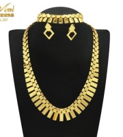 Dubai 21k Gold Plated 2pcs Necklace Set-304