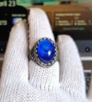 Blue Stone Coloure Change Ring